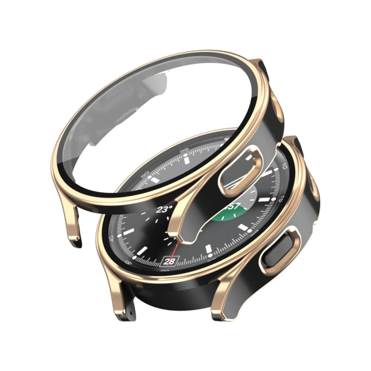 For Samsung Galaxy Watch 4 40 / 44mm Electroplating Two-color PC+Tempered Film Watch Protective Case