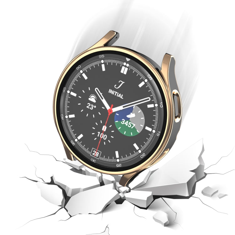 For Samsung Galaxy Watch 4 40 / 44mm Electroplating Two-color PC+Tempered Film Watch Protective Case