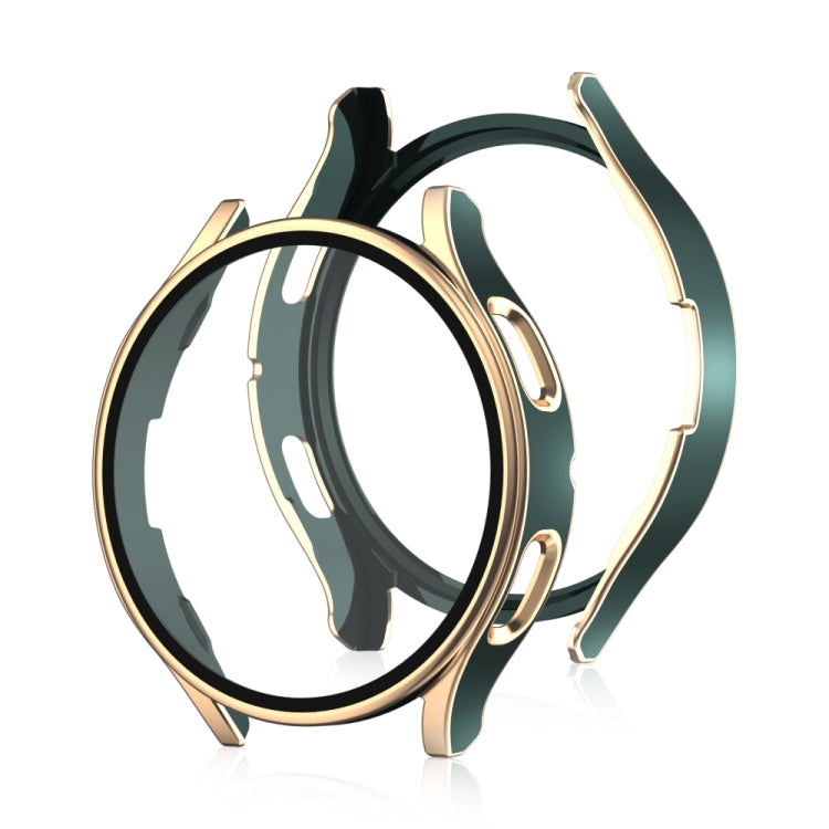 For Samsung Galaxy Watch 4 40 / 44mm Electroplating Two-color PC+Tempered Film Watch Protective Case
