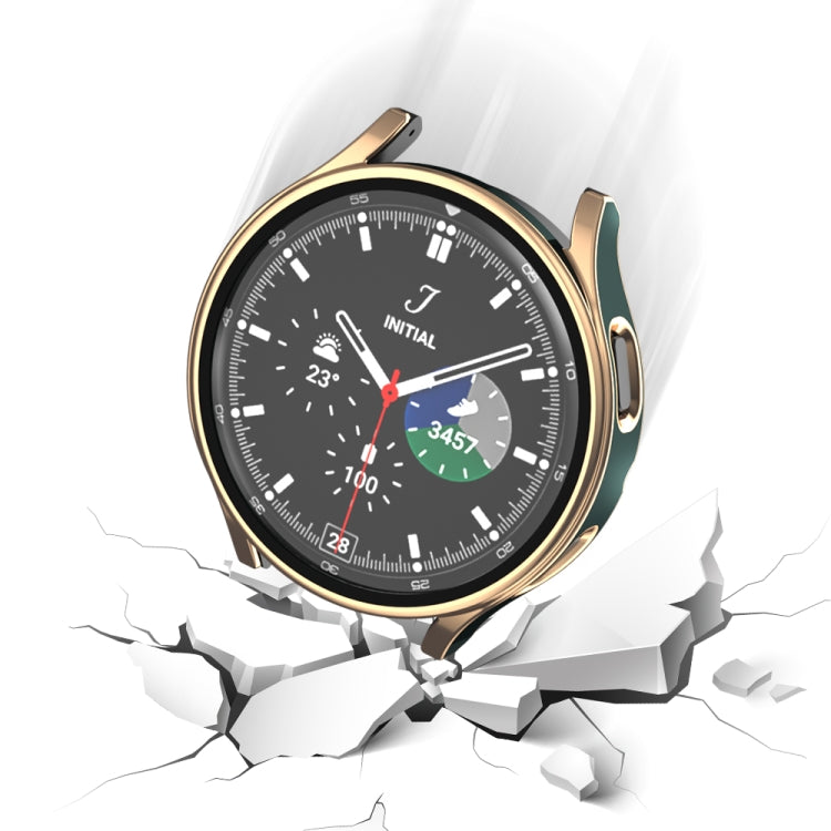 For Samsung Galaxy Watch 4 40 / 44mm Electroplating Two-color PC+Tempered Film Watch Protective Case
