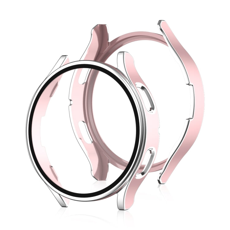 For Samsung Galaxy Watch 4 40 / 44mm Electroplating Two-color PC+Tempered Film Watch Protective Case