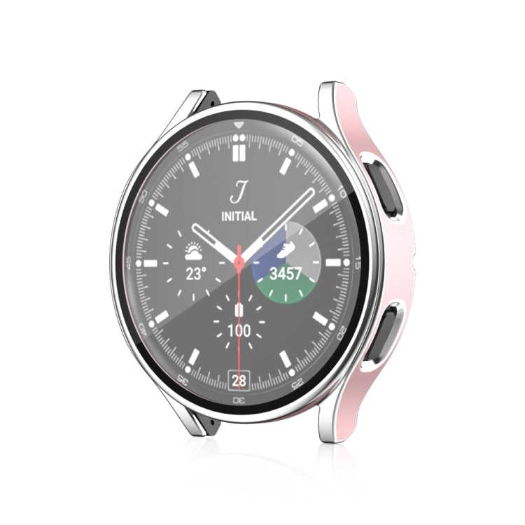 For Samsung Galaxy Watch 4 40 / 44mm Electroplating Two-color PC+Tempered Film Watch Protective Case