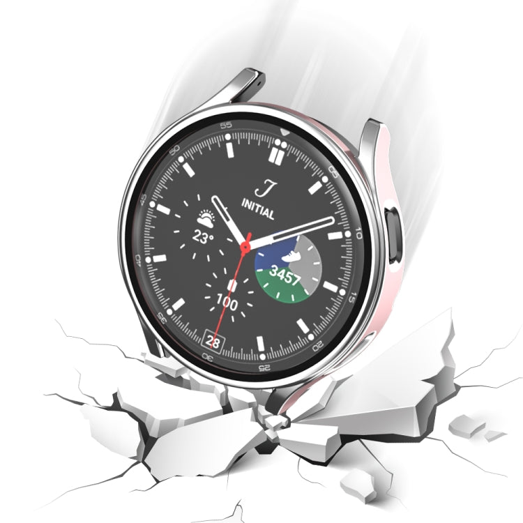 For Samsung Galaxy Watch 4 40 / 44mm Electroplating Two-color PC+Tempered Film Watch Protective Case