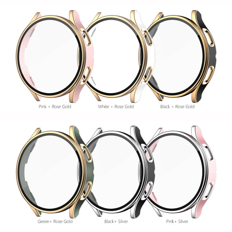 For Samsung Galaxy Watch 4 40 / 44mm Electroplating Two-color PC+Tempered Film Watch Protective Case
