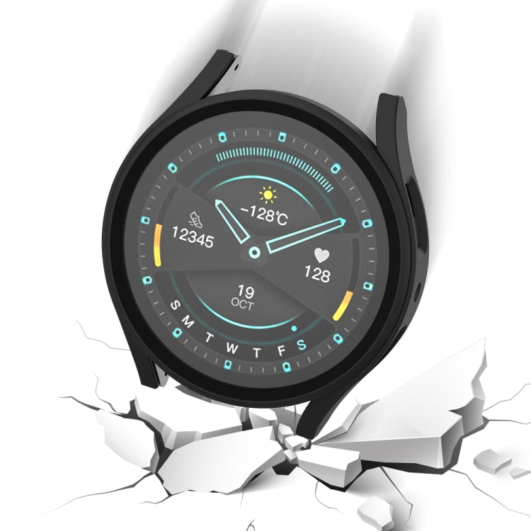 For Samsung Galaxy Watch5 Frosted PC + Tempered Film Integrated Watch Protective Case