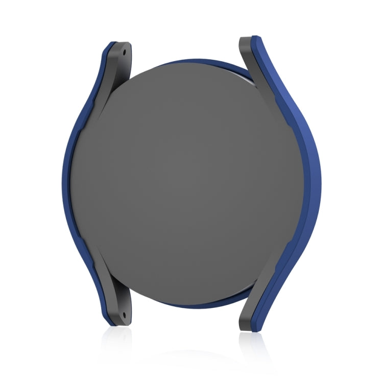 For Samsung Galaxy Watch 5 44mm Frosted PC + Tempered Film Integrated Watch Protective Case  - Dark Blue