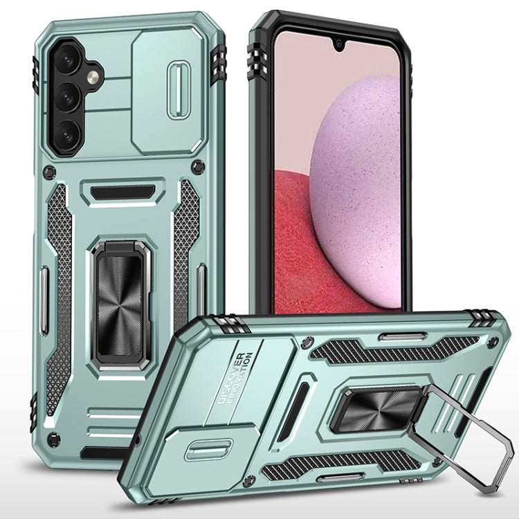 For Samsung Galaxy A14 5G Armor PC + TPU Camera Shield Phone Case