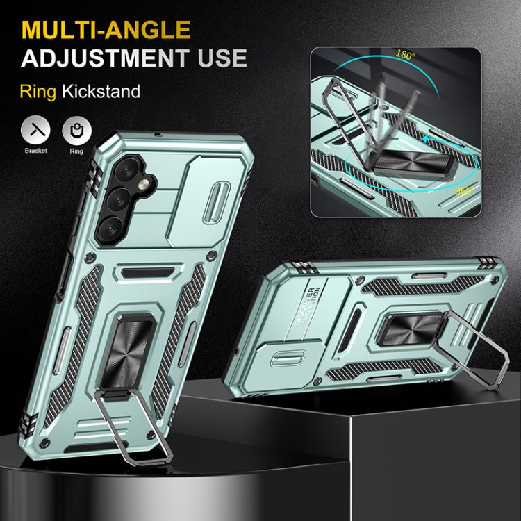 For Samsung Galaxy A14 5G Armor PC + TPU Camera Shield Phone Case
