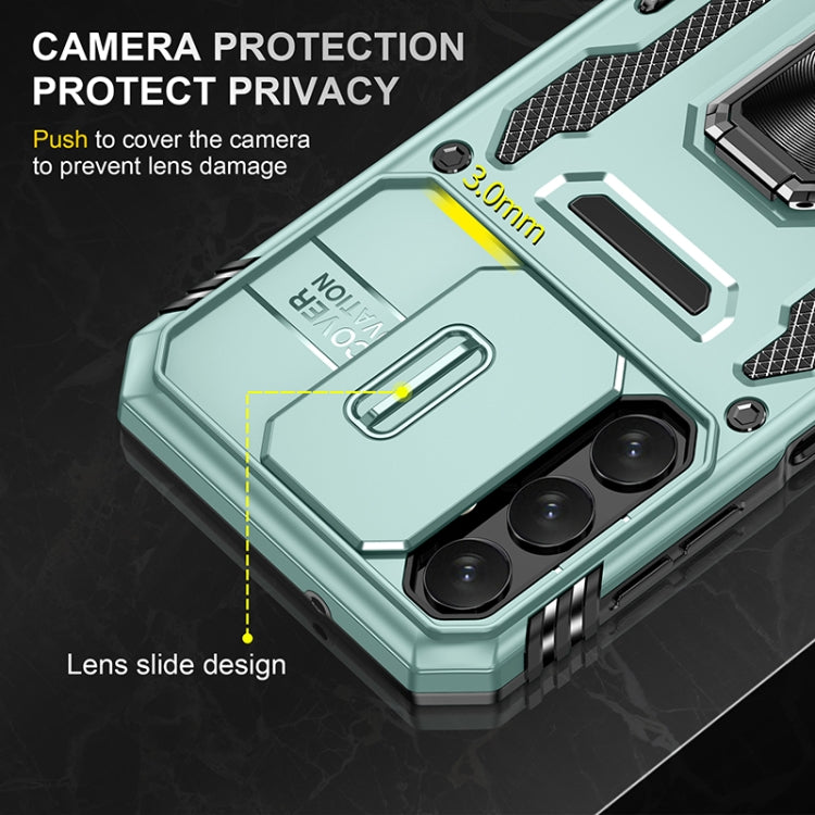 For Samsung Galaxy A14 5G Armor PC + TPU Camera Shield Phone Case