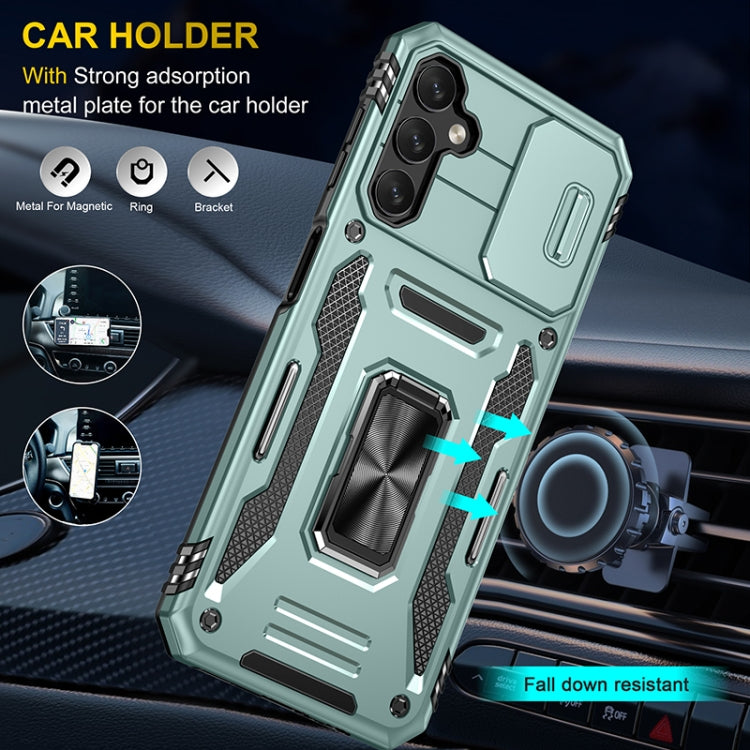 For Samsung Galaxy A14 5G Armor PC + TPU Camera Shield Phone Case