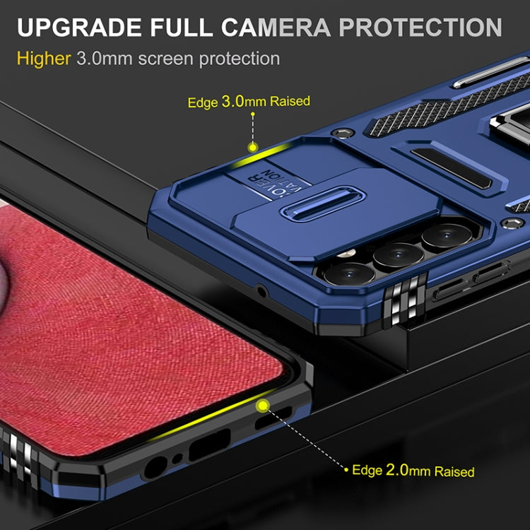 For Samsung Galaxy A14 5G Armor PC + TPU Camera Shield Phone Case