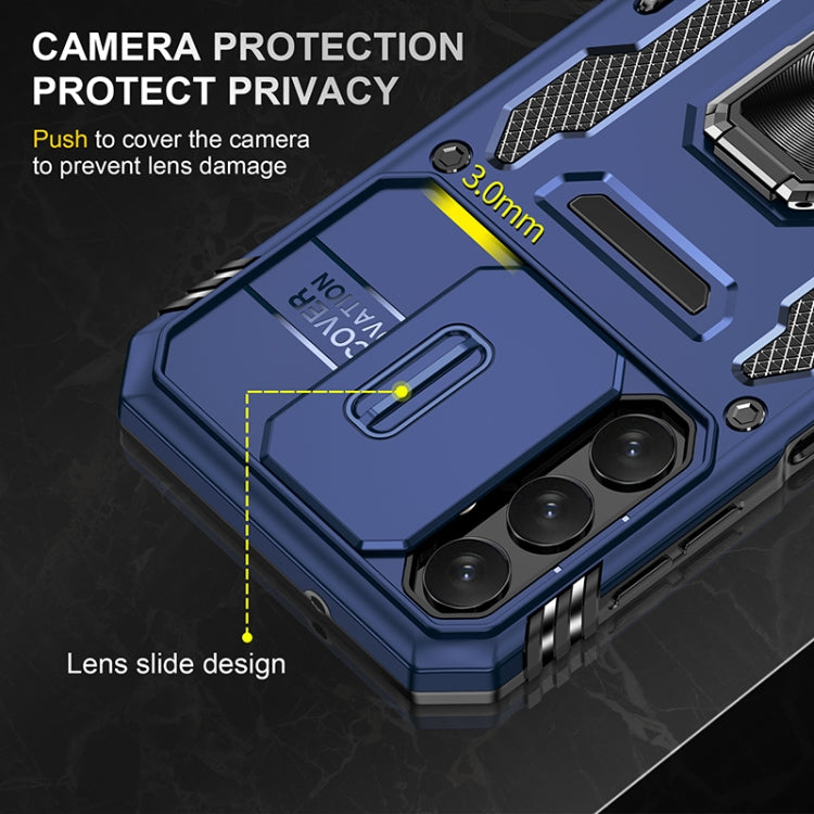 For Samsung Galaxy A14 5G Armor PC + TPU Camera Shield Phone Case