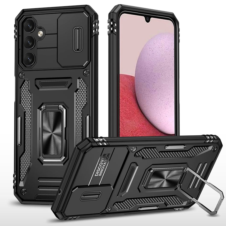 For Samsung Galaxy A14 5G Armor PC + TPU Camera Shield Phone Case