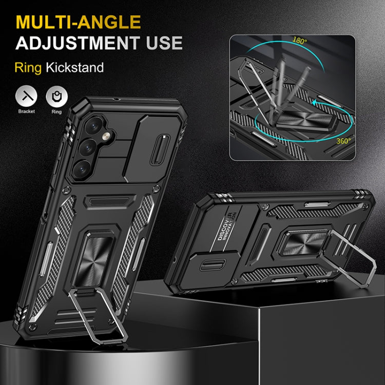 For Samsung Galaxy A14 5G Armor PC + TPU Camera Shield Phone Case