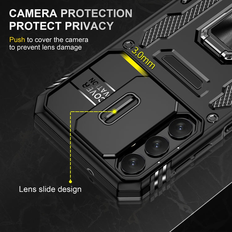 For Samsung Galaxy A14 5G Armor PC + TPU Camera Shield Phone Case