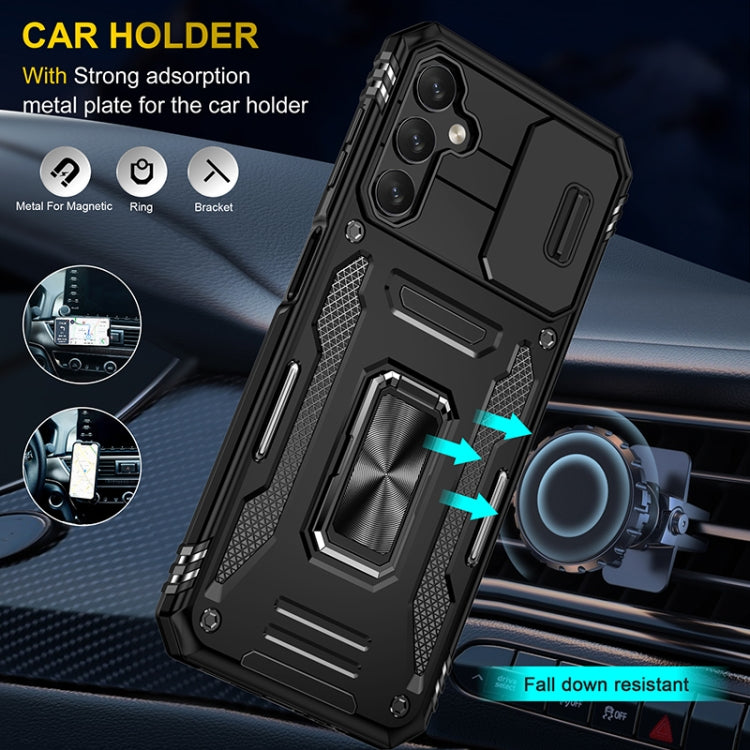 For Samsung Galaxy A14 5G Armor PC + TPU Camera Shield Phone Case
