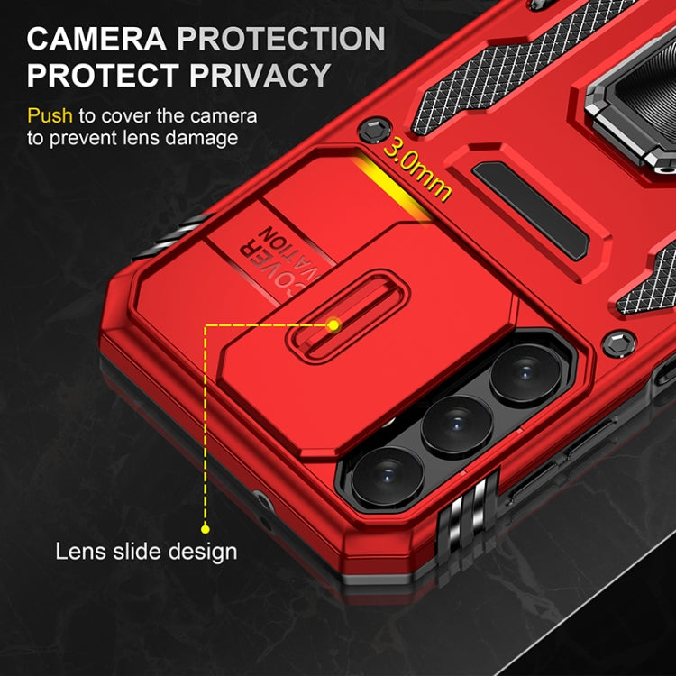 For Samsung Galaxy A14 5G Armor PC + TPU Camera Shield Phone Case