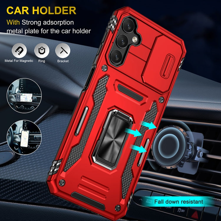 For Samsung Galaxy A14 5G Armor PC + TPU Camera Shield Phone Case