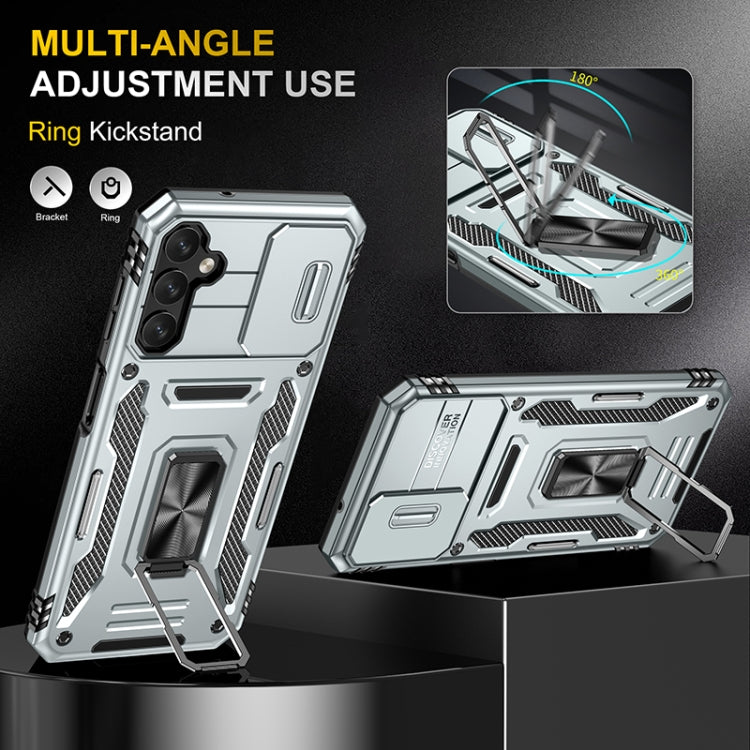 For Samsung Galaxy A14 5G Armor PC + TPU Camera Shield Phone Case