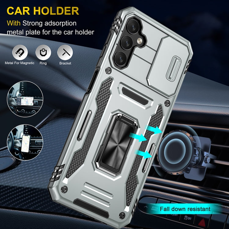 For Samsung Galaxy A14 5G Armor PC + TPU Camera Shield Phone Case