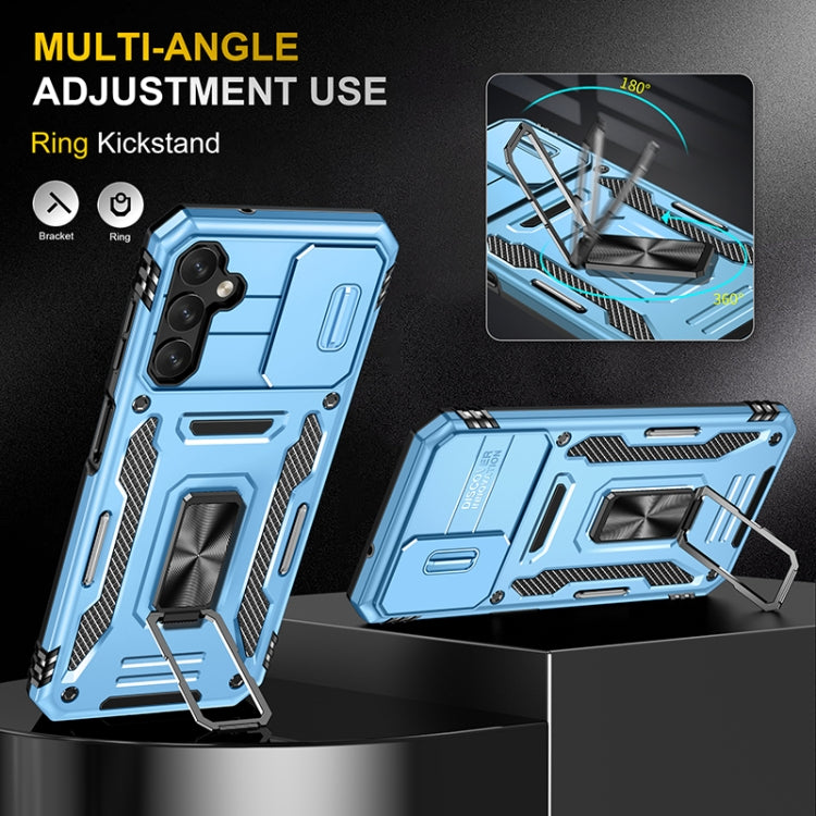 For Samsung Galaxy A14 5G Armor PC + TPU Camera Shield Phone Case