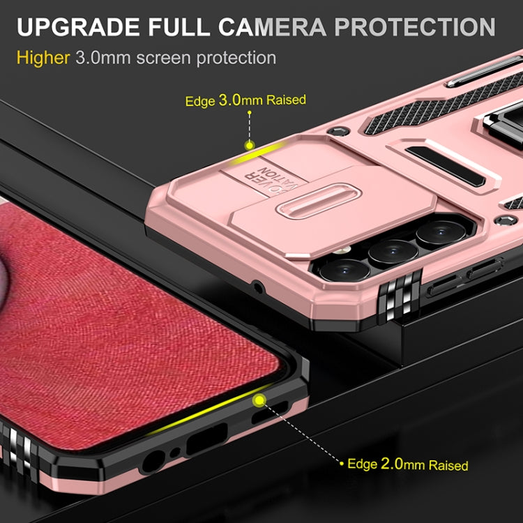 For Samsung Galaxy A14 5G Armor PC + TPU Camera Shield Phone Case
