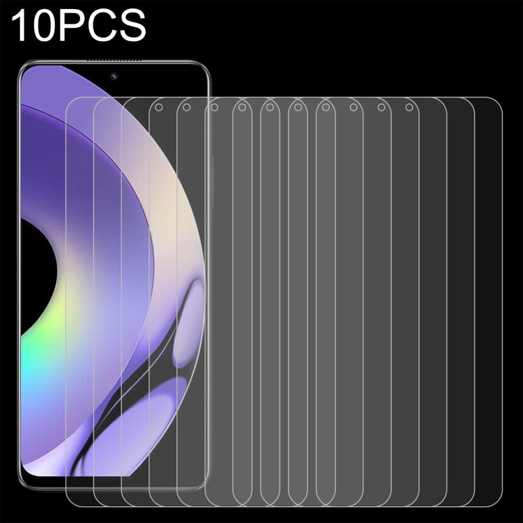 For Realme 10 Pro 10pcs 0.26mm 9H 2.5D Tempered Glass Film