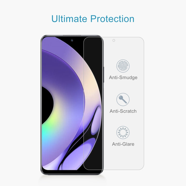 For Realme 10 Pro 50pcs 0.26mm 9H 2.5D Tempered Glass Film