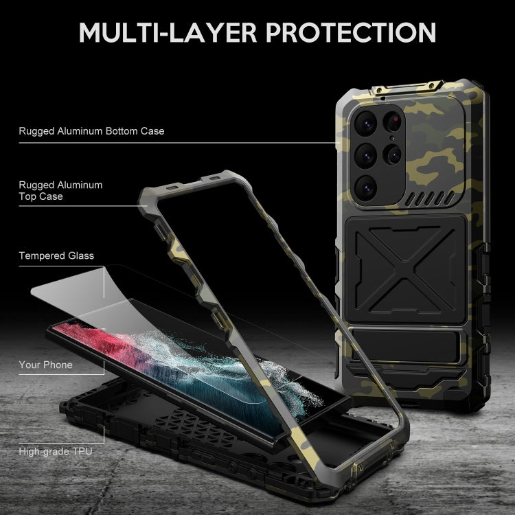 For Samsung Galaxy S23 Ultra 5G R-JUST Life Waterproof Dustproof Shockproof Phone Case