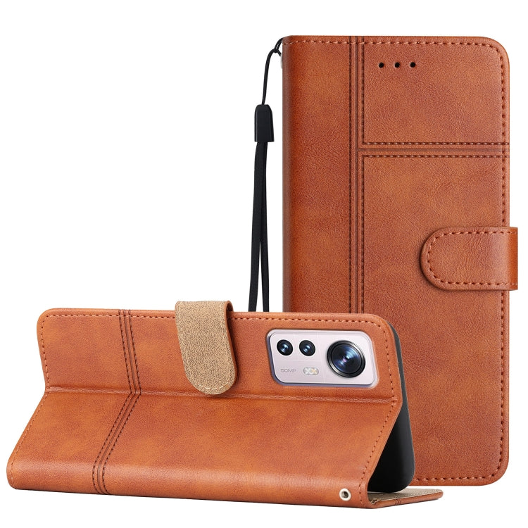 For Xiaomi 12 Pro Business Style Cowhide Texture Leather Phone Case