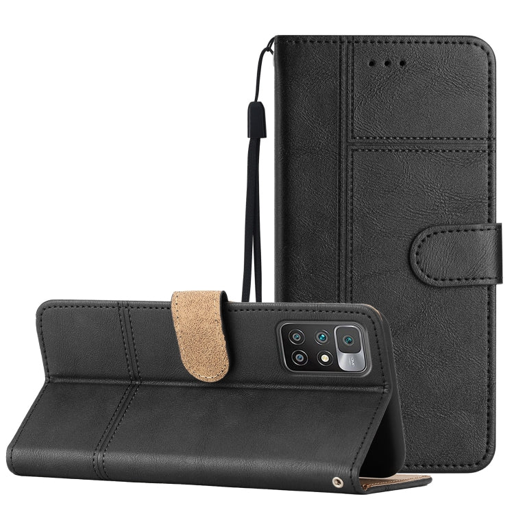 For Xiaomi Redmi 10 2022 Business Style Cowhide Texture Leather Phone Case