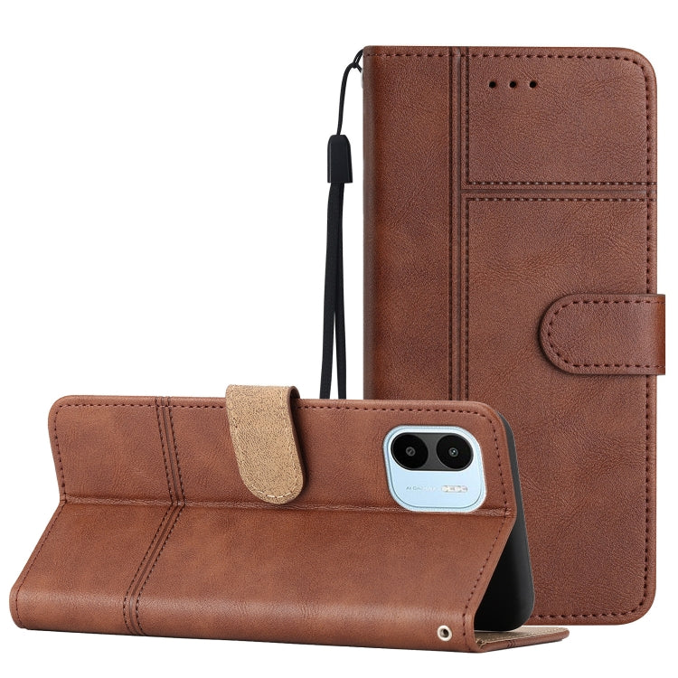 For Xiaomi Redmi A1 Business Style Cowhide Texture Leather Phone Case