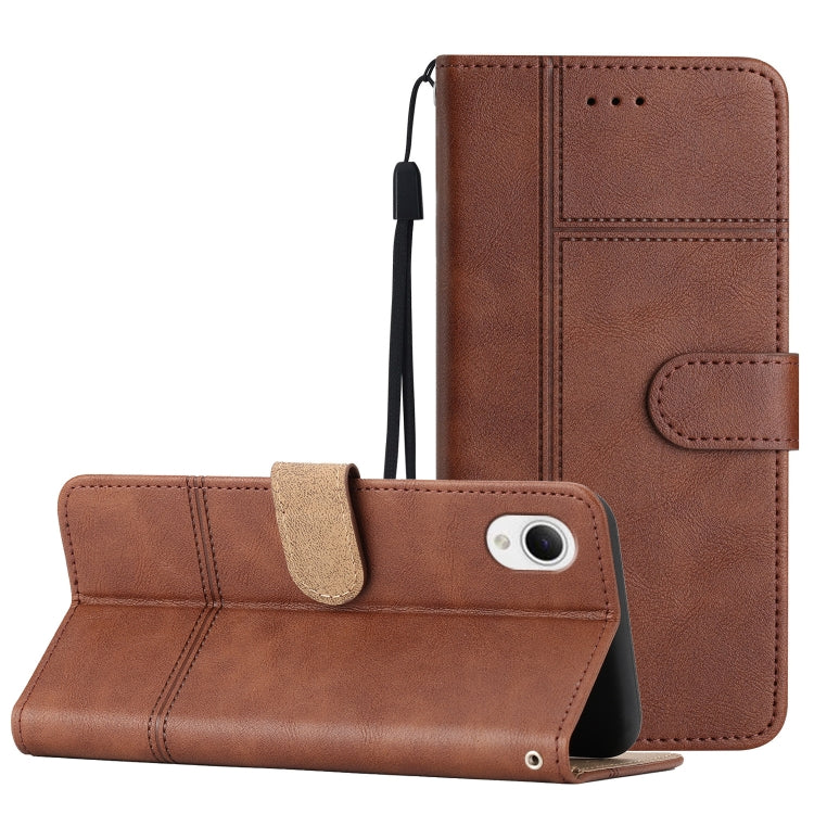 For Samsung Galaxy A23e Business Style Cowhide Texture Leather Phone Case