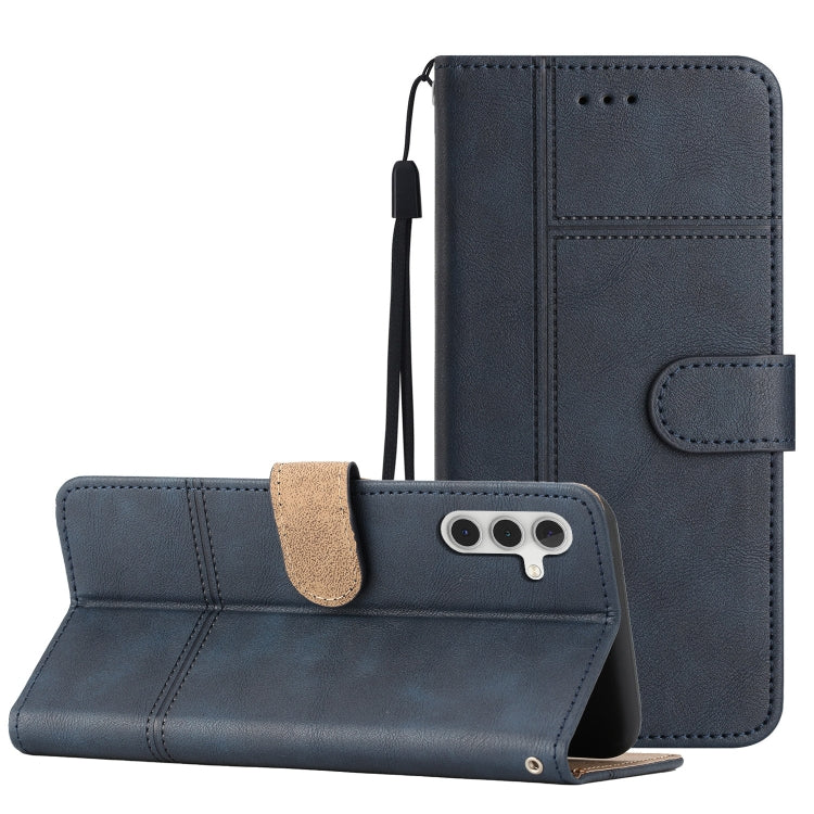 For Samsung Galaxy A14 5G Business Style Cowhide Texture Leather Phone Case