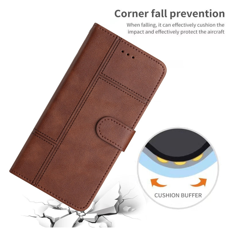 For OPPO A96 Business Style Cowhide Texture Leather Phone Case