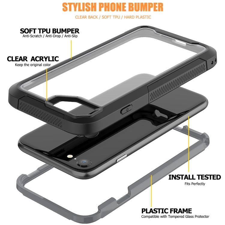 For iPhone SE 2020 & 8 & 7 Frame Series TPU + PC Dust-proof Scratch-proof Drop-proof Protective Case