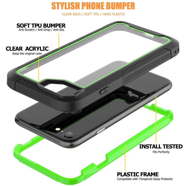 For iPhone SE 2020 & 8 & 7 Frame Series TPU + PC Dust-proof Scratch-proof Drop-proof Protective Case