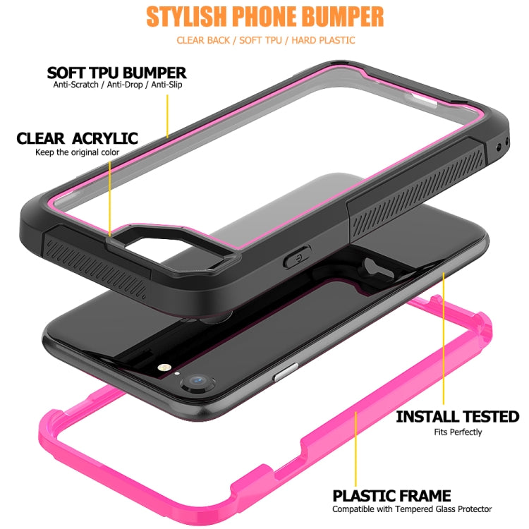 For iPhone SE 2020 & 8 & 7 Frame Series TPU + PC Dust-proof Scratch-proof Drop-proof Protective Case