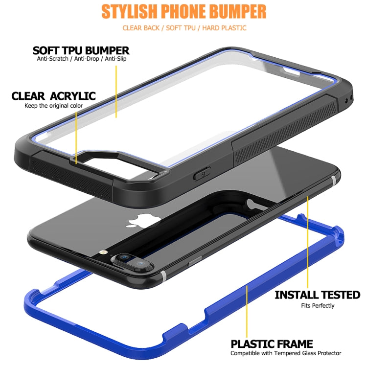 For iPhone 8 Plus & 7 Plus Frame Series TPU + PC Dust-proof Scratch-proof Drop-proof Protective Case