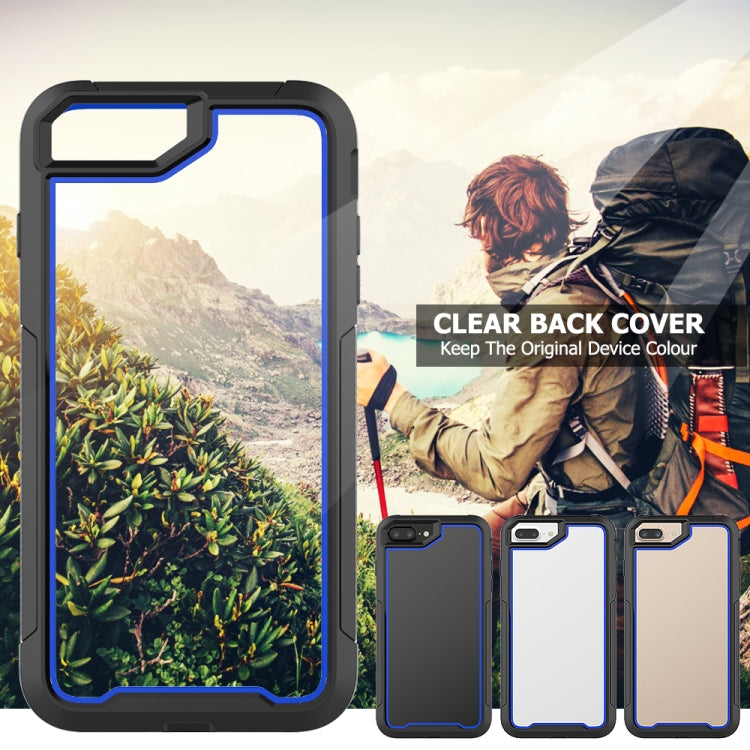 For iPhone 8 Plus & 7 Plus Frame Series TPU + PC Dust-proof Scratch-proof Drop-proof Protective Case