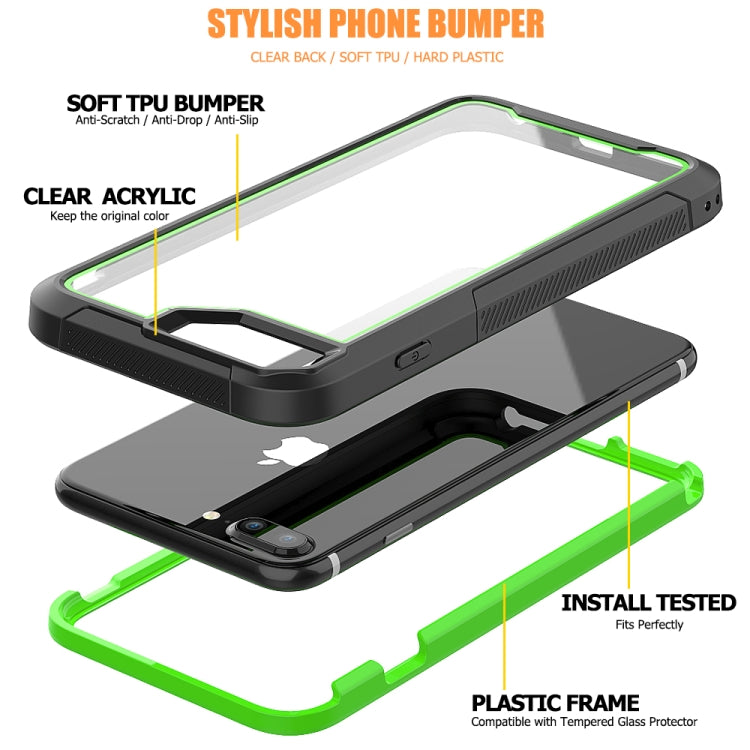 For iPhone 8 Plus & 7 Plus Frame Series TPU + PC Dust-proof Scratch-proof Drop-proof Protective Case