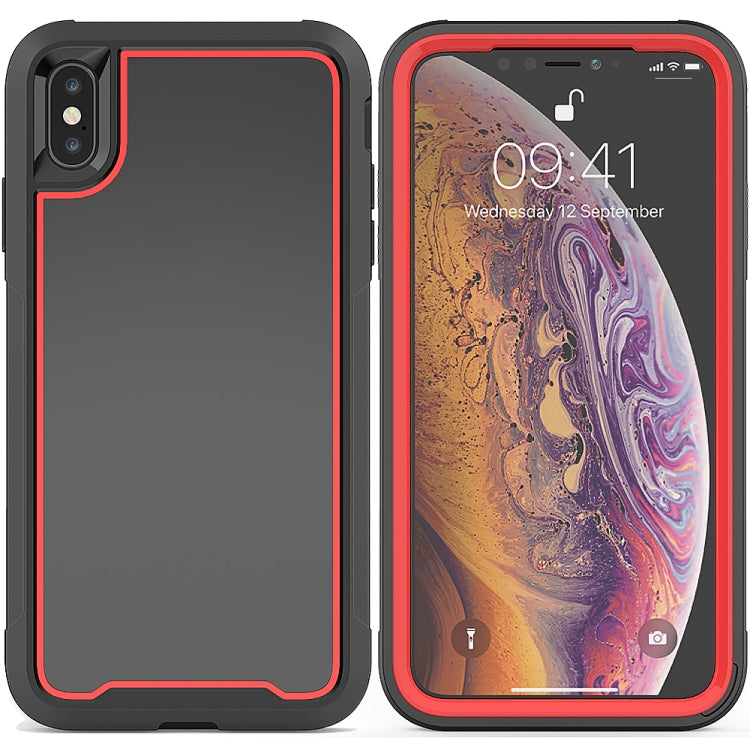 For iPhone XS / X Frame Series TPU + PC Dust-proof Scratch-proof Drop-proof Protective Case