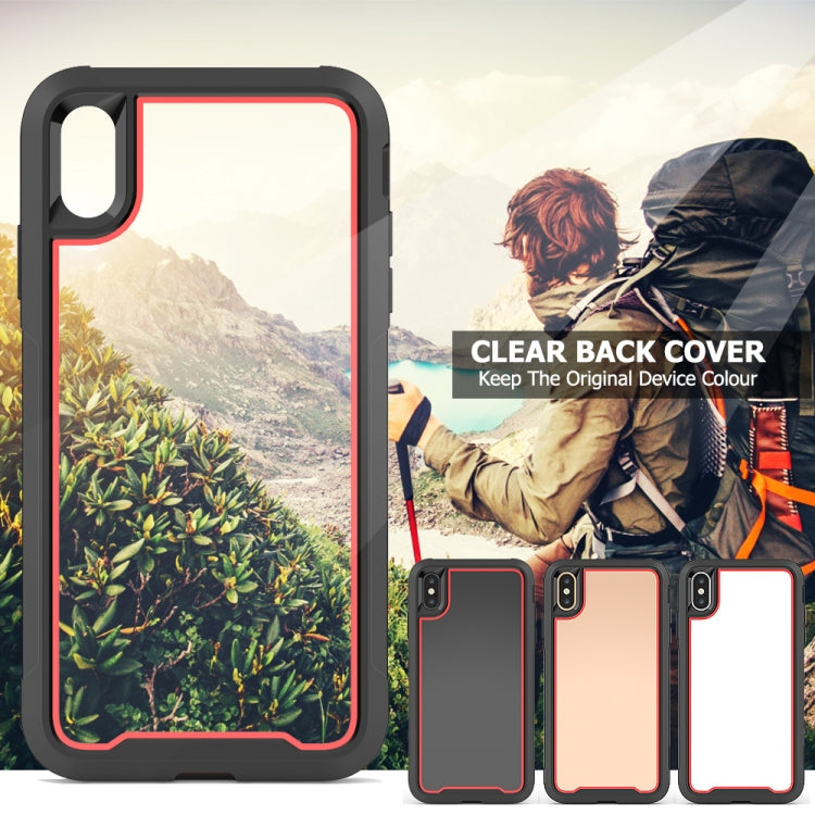 For iPhone XS / X Frame Series TPU + PC Dust-proof Scratch-proof Drop-proof Protective Case