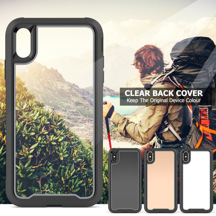 For iPhone XS / X Frame Series TPU + PC Dust-proof Scratch-proof Drop-proof Protective Case