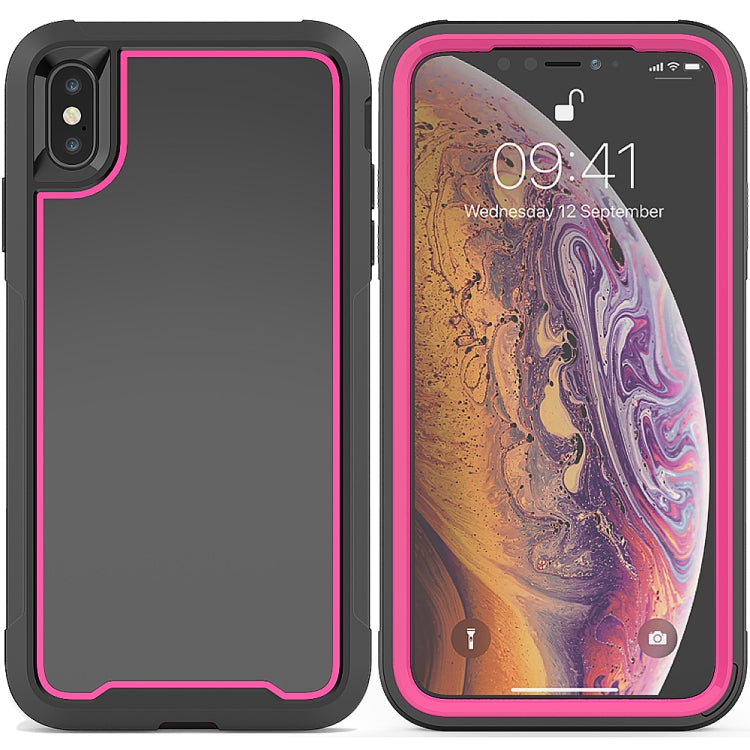 For iPhone XS / X Frame Series TPU + PC Dust-proof Scratch-proof Drop-proof Protective Case