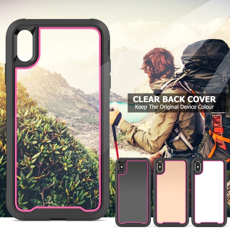 For iPhone XS / X Frame Series TPU + PC Dust-proof Scratch-proof Drop-proof Protective Case