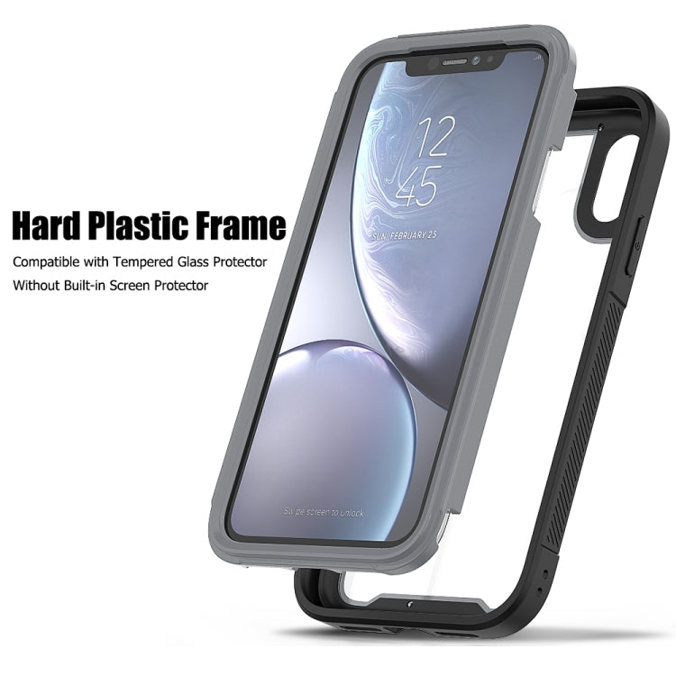 For iPhone XR Frame Series TPU + PC Dust-proof Scratch-proof Drop-proof Protective Case