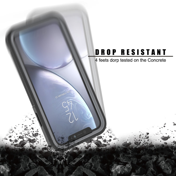 For iPhone XR Frame Series TPU + PC Dust-proof Scratch-proof Drop-proof Protective Case