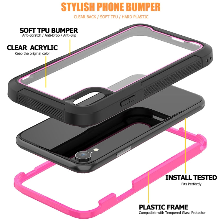 For iPhone XR Frame Series TPU + PC Dust-proof Scratch-proof Drop-proof Protective Case