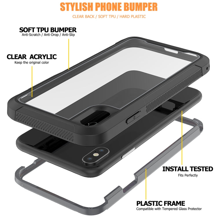For iPhone XS Max Frame Series TPU + PC Dust-proof Scratch-proof Drop-proof Protective Case